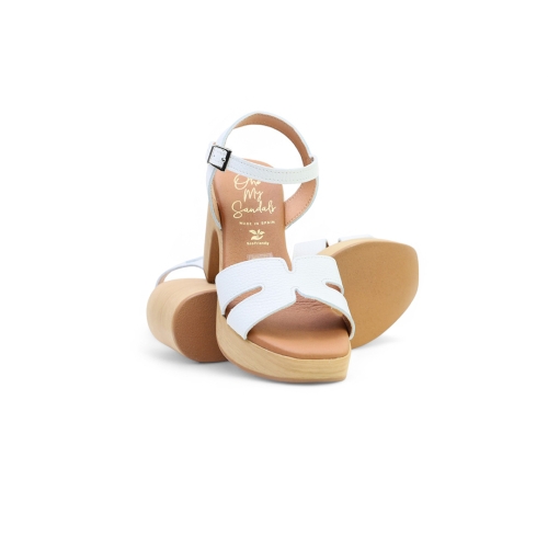 Дамски ежедневни сандали в бяло 5390 Oh My Sandals