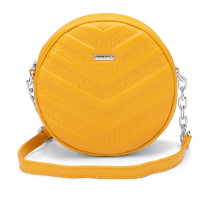 Дамска чанта през рамо жълта 6729-1A
