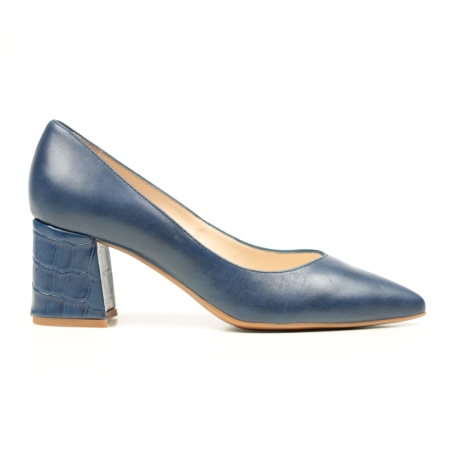 Дамски елегантни обувки тъмно сини 5533 H-1027