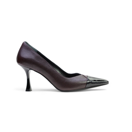 Дамски елегантни обувки в черно и бордо 11220-10 Angelina Ricci