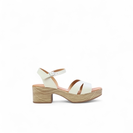 Дамски ежедневни сандали от естествена кожа в бяло 5625 Oh My Sandals