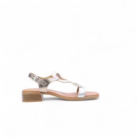 Дамски ежедневни сандали от естествена кожа в злато 5607 Oh My Sandals