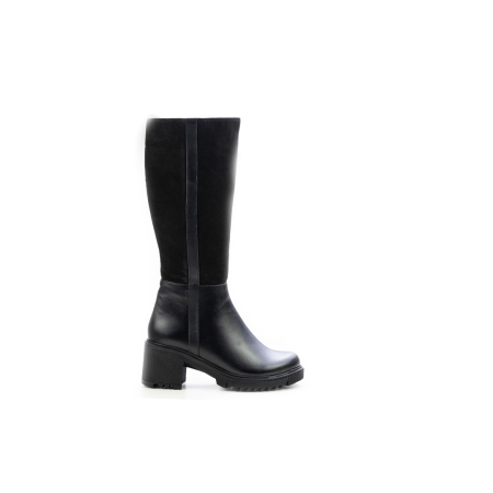 Дамски ежедневни ботуши от естествена кожа черни 10-101-01-301