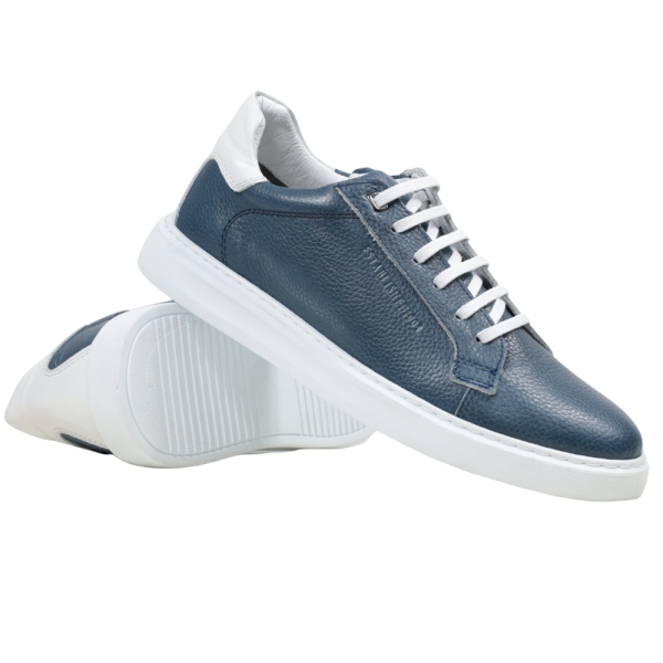 Мъжки спортни обувки в синьо и бяло C11701