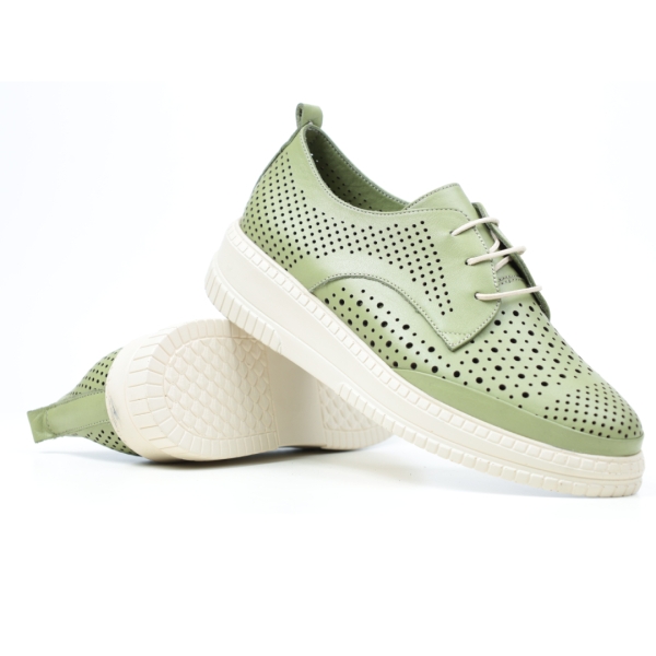 Дамски ежедневни обувки в зелено 16-01-6