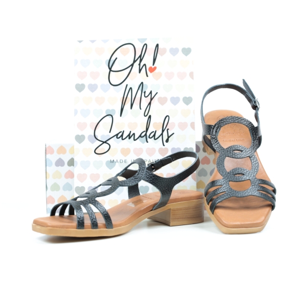 Дамски ежедневни сандали черни 4972 Oh my sandals