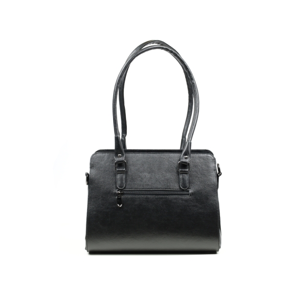 Дамска елегантна чанта в черно и бордо 2681