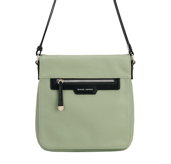 Дамска чанта през рамо зелена 6745-2 David Jones