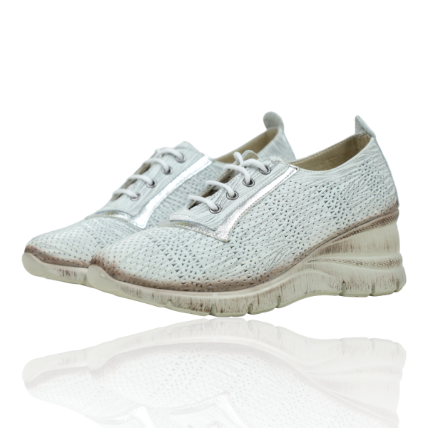Дамски ежедневни обувки на платформа сребро 925-325-903-520