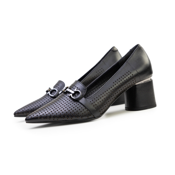 Дамски елегантни обувки черни 842-100-817