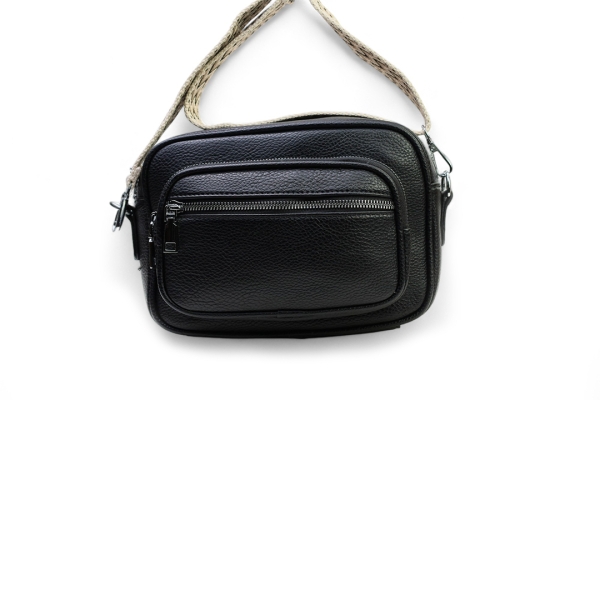 Дамска чанта през рамо черна 28587