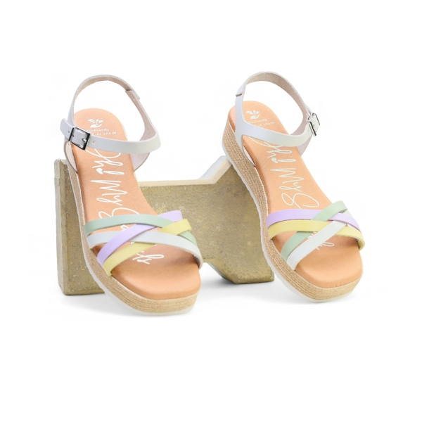 Дамски ежедневни сандали в бежово и цветове 5430 Oh My Sandals