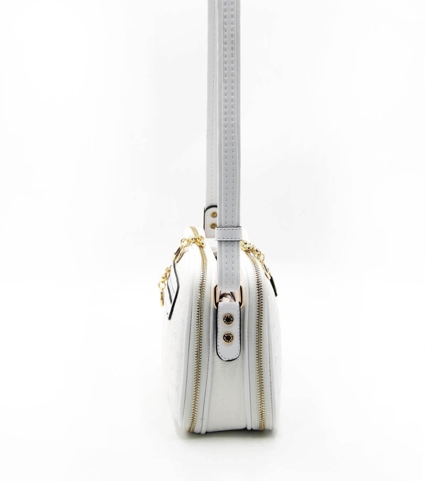 Дамска чанта през рамо бяла 899 M46 P.Baski Silver&Polo