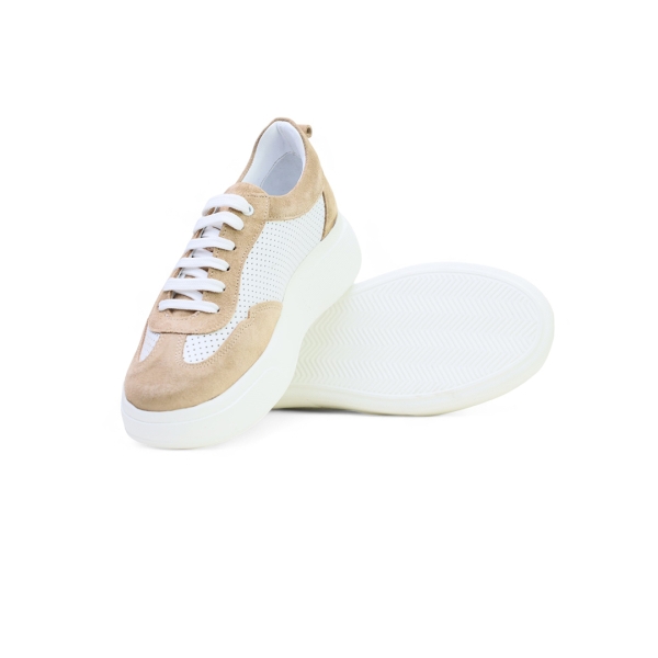 Дамски спортни обувки в бяло и бежово 242332 Angelina Ricci