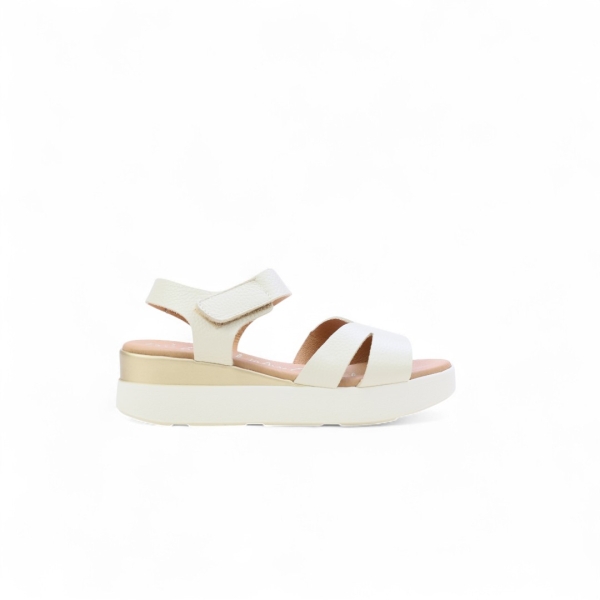 Дамски ежедневни сандали от естествена кожа бежови 5673 Oh My Sandals