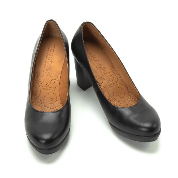 Дамски ежедневни обувки на ток черни 79/653