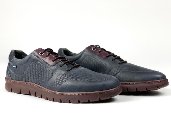 Мъжки ежедневни обувки в тъмно синьо и бордо 5314 Baerchi