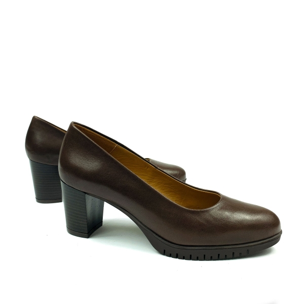 Дамски ежедневни обувки на ток кафяви 106/653 GS Modabella