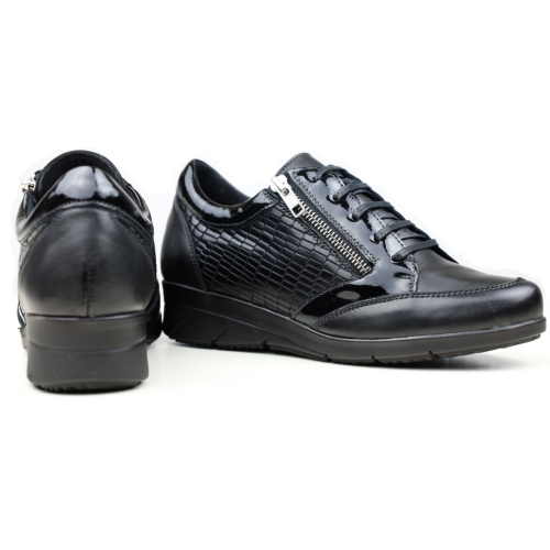 Дамски ежедневни обувки на платформа черни 36315 Baerchi