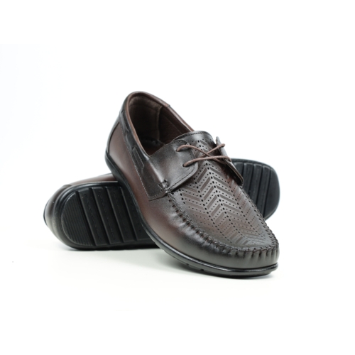 Мъжки ежедневни обувки тъмно кафяви 050