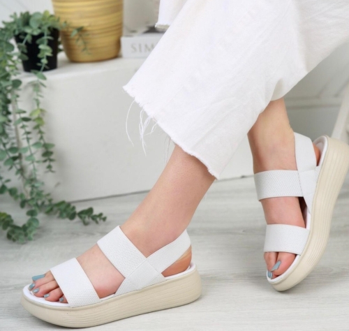 Дамски ежедневни сандали в бяло Comfort