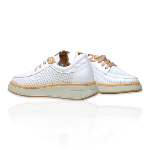 Дамски ежедневни обувки в бяло и бежово 796-1-03-95