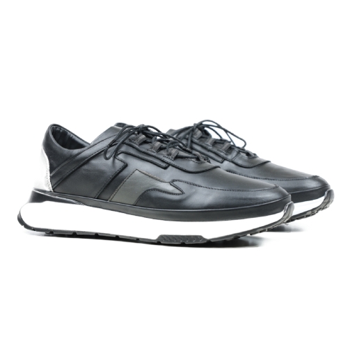 Мъжки спортни обувки в черно и сиво 24104/6215