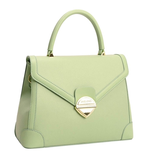 Дамска елегантна чанта светло зелена 7058-1 David Jones