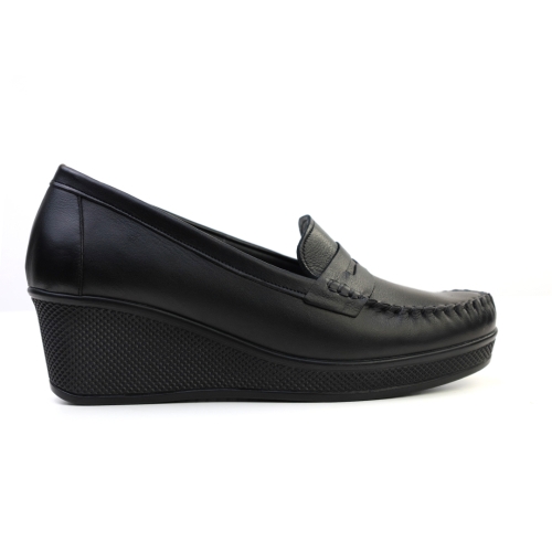 Дамски ежедневни обувки на платформа черни 502-35-810