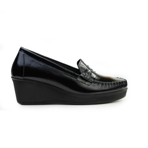 Дамски ежедневни обувки на платформа черни 502-47-810