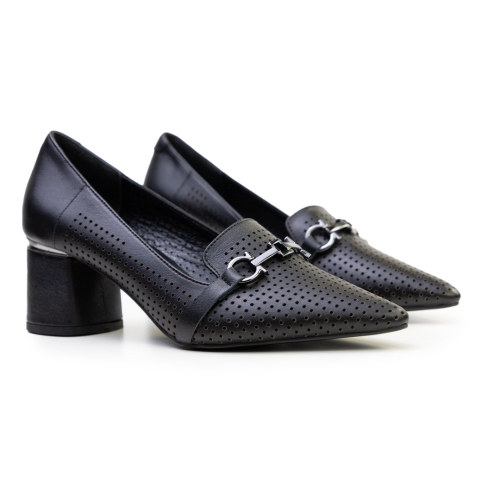 Дамски елегантни обувки черни 842-100-817