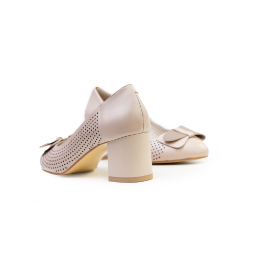 Дамски елегантни обувки пудра 201-106-817
