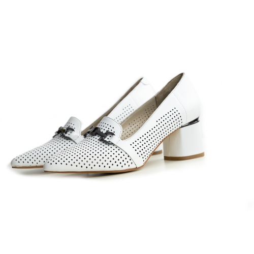 Дамски елегантни обувки в бяло 842-105-817
