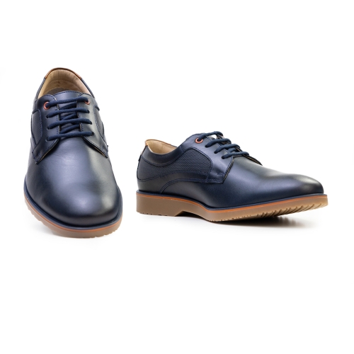 Мъжки елегантни обувки тъмно сини 5450 Baerchi