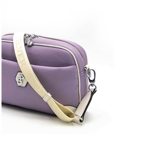 Дамска чанта през рамо лилава 1094 M86 Petek Silver&Polo