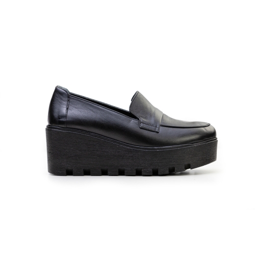 Дамски ежедневни обувки на платформа черни 2401-01