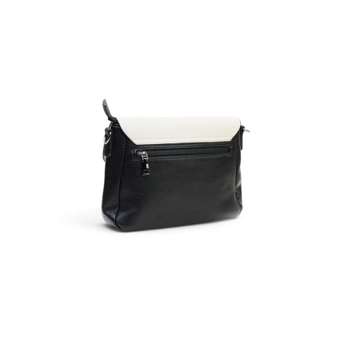 Дамска чанта през рамо в черно и кафяво 28580