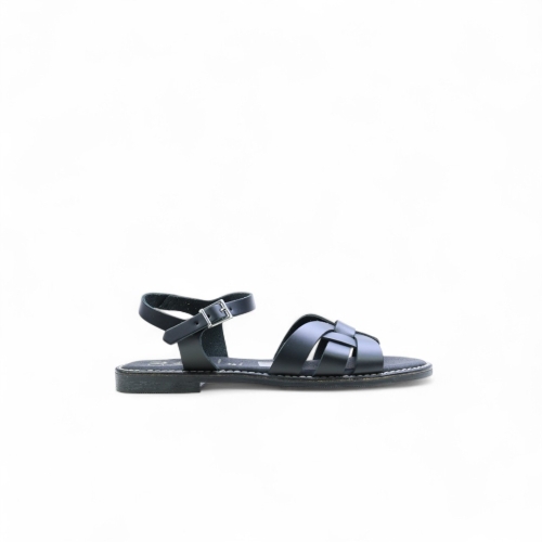 Дамски ежедневни сандали от естествена кожа черни 5571 Oh My Sandals