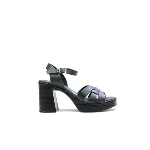Дамски ежедневни сандали от естествена кожа черни 5640 Oh My Sandals