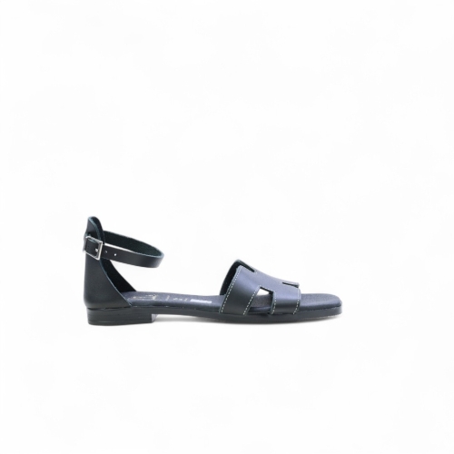 Дамски ежедневни сандали от естествена кожа черни 5567 Oh My Sandals