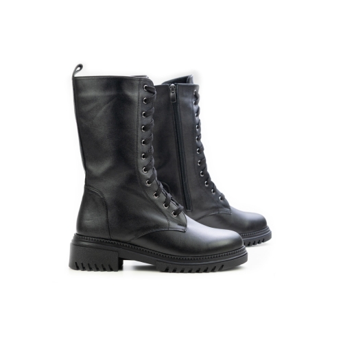 Дамски ежедневни боти от естествена кожа черни 10-301-01-2331