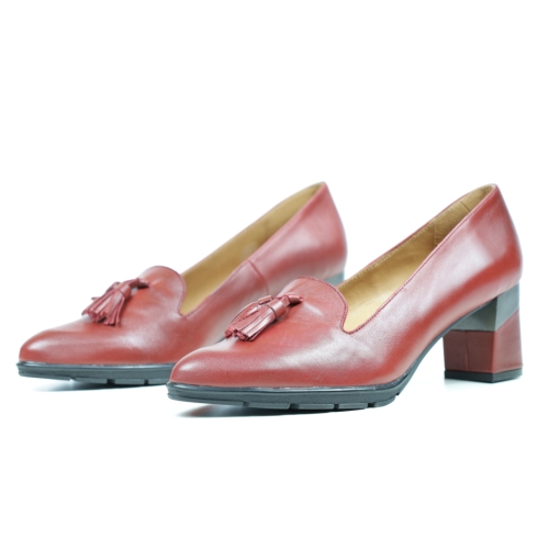 Дамски ежедневни обувки на ток червени 141/1466 GS