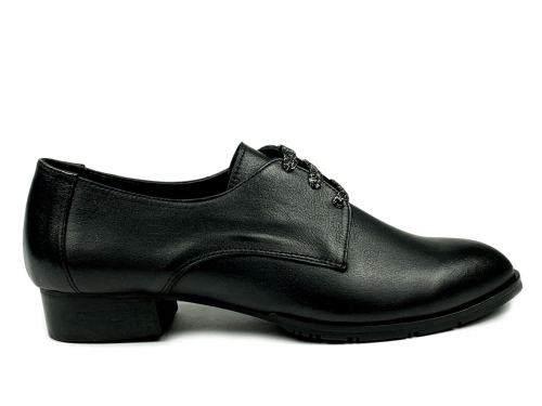 Дамски ежедневни обувки равни черни 141-01 Г