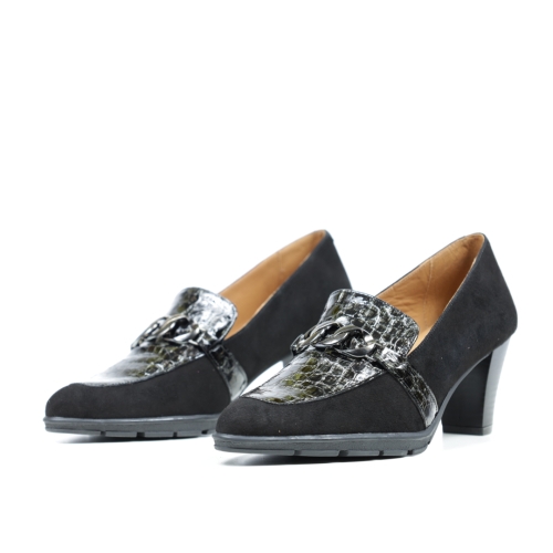 Дамски елегантни обувки на ток черни 141/1483 GS